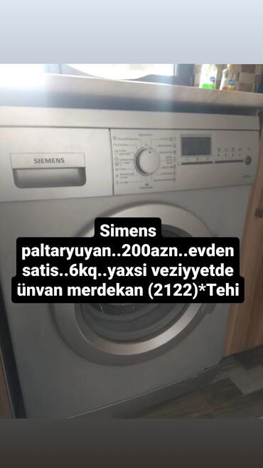 fujitsu siemens azerbaijan: Paltaryuyan maşın Siemens, 6 kq