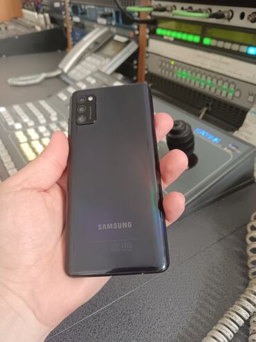 samsung a01: Samsung Galaxy A41, 64 GB, rəng - Qara, Zəmanət, Barmaq izi, İki sim kartlı