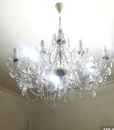 taxta lusturlar: Çılçıraq, 7 lampa, Xrustal