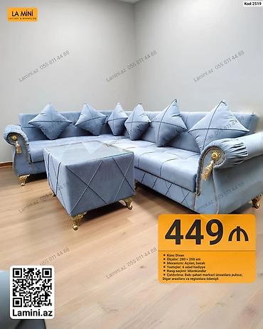 divan köşesi: Köşe divan dəsti - Model: Kod 2519, La Mini - Ölçülər: 280 × 200 sm - — 1