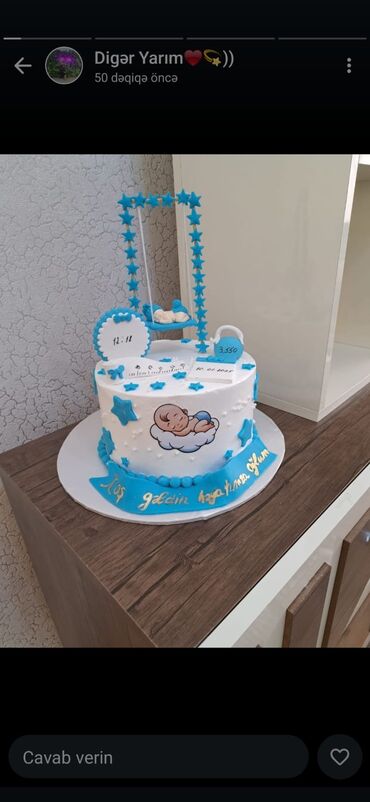Tortlar: Tematik tortlar – fərdi dizayn və yazılarla - Uşaq, yubiley, təbrik — 8