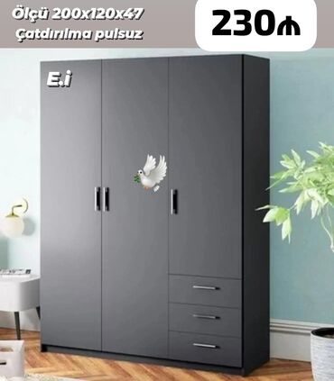 Çarpayılar: Yeni, Açılan, 3 qapılı Düz dolab, Qarderob, paltar dolabı