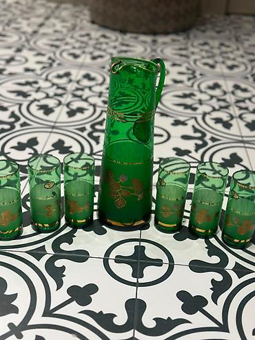 Qab-qacaq və mətbəx ləvazimatları: Stəkanlar, rəng - Yaşıl, Şüşə, 6 ədədli dəst, 300 ml, Rusiya — 1
