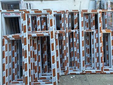 Plastik pəncərələr: Yeni İkiqat şüşə paketi Plastik pəncərə, Еni: 100 sm, Uzunluğu: 100 sm — 6