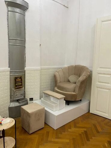 Salon, tibbi mebel dəsti: Pedikür üçün salon dəsti - Komplekt: yumşaq məxmər örtüklü kreslo — 9