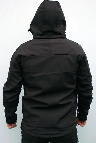 Kožne jakne: Crna muška softshell jakna brenda Mountain Sport sa kapuljačom. Jakna — 9
