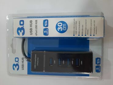 Kabellər: USB 3.0 hub, 4 ədəd USB portu ilə təchiz olunmuşdur. Yüksək sürətli