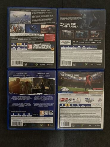 PS4 (Sony Playstation 4): PS4 igre – komplet od 4 naslova (fizičke kopije, Blu‑ray, sa kutijama — 2