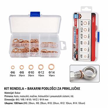 KMT Bronzana podloška 2001070 Opis: Set bronzanih/bakarnih zaptivnih