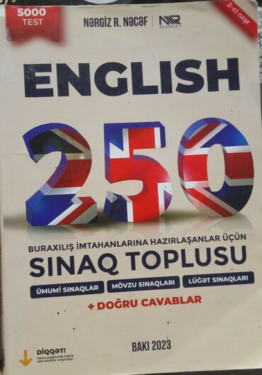 Testlər: Ingilis dili 250 sınaq toplusu satılır
Az müddət işlənib