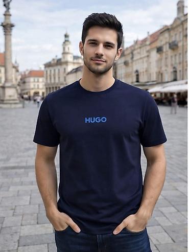 springfield kraljevo: Muška majica kratkih rukava – HUGO logo. - Klasičan kroj sa okruglim — 4