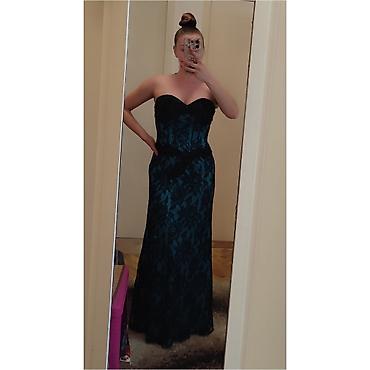 exit denim: Elegantna večernja haljina bez bretela u sirena kroju. Osnova je — 2
