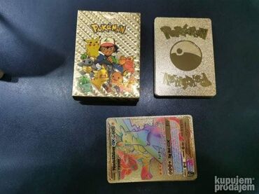 drvena vrteska za krevetac: POKEMON KARTE Zlatni set ( 55 komada = 1200 dinara ). Srebrni set (