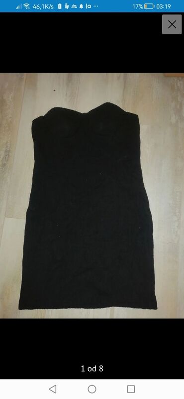 haljina na popustu xl: M (EU 38), bоја - Crna, Koktel, klub, Top (bez rukava)