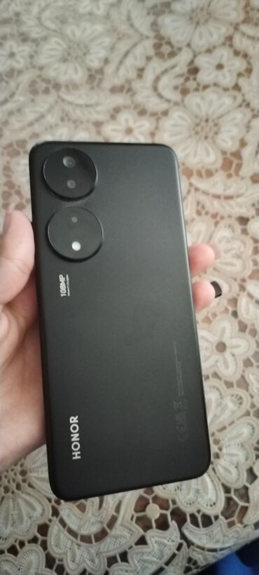 телефон сотовый флай кнопочный: Honor X7b, 128 GB, rəng - Qara, Barmaq izi, İki sim kartlı, Face ID