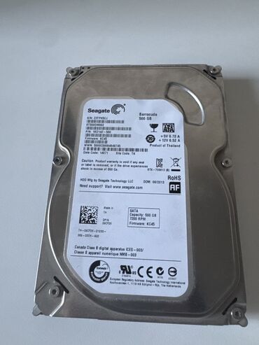 флешка на видеорегистратор: Маалымат алып жүрүүчү, Колдонулган, Seagate, HDD, 512 ГБ, 3.5", ПК үчүн