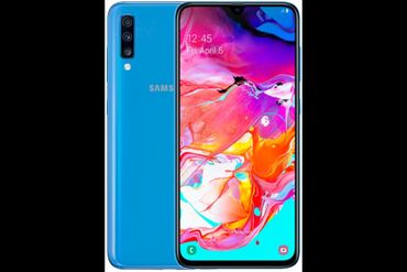 с 22 самсунг: Samsung Galaxy A70, Б/у, 128 ГБ, цвет - Голубой, 2 SIM