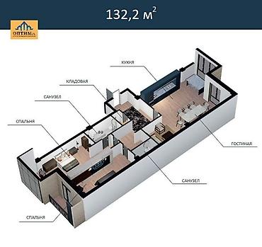 Продажа квартир: 3 комнаты, 132 м², 5 этаж, Дизайнерский ремонт — 24