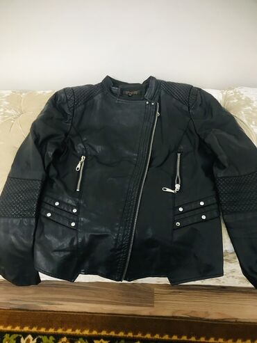 женские зимние кожаные куртки: Кожаная куртка, Приталенная модель, 3XL (EU 46), 4XL (EU 48)