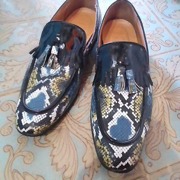 Туфли: Məhsul: Kişi loafers ayaqqabısı – süslü püsküllü, ilan dərisi naxışlı — 1