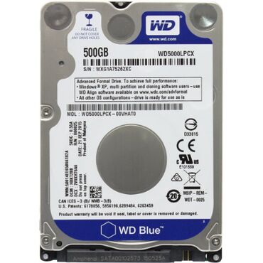 купить жесткий диск для ноутбука: Накопитель, Новый, Western Digital (WD), HDD, 512 ГБ, 2.5"