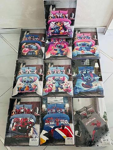 Posteljina: Dečiji setovi posteljine – 3 dela Teme/motivi: - Spider‑Man - Lilo — 9