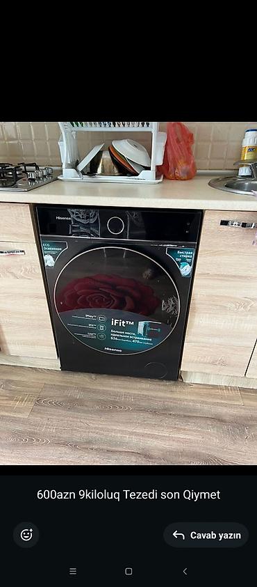 hisense wf519043bbfs: Paltaryuyan maşın Hisense, 9 kq, Yeni, Avtomat, Kredit yoxdur — 1