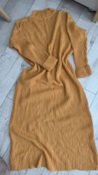 вязаное платье горчичного цвета: Платье турция надето один раз