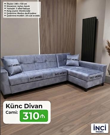 Divanlar: Künc divan, Yeni, Açılan, Bazalı, Parça, Şəhərdaxili pulsuz çatdırılma — 1