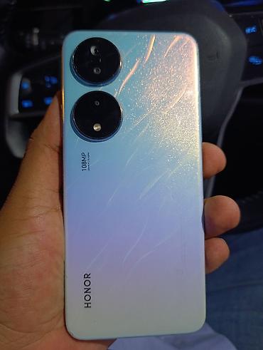 telefon akse: Honor X7b, 128 GB, rəng - Mavi, Barmaq izi — 2