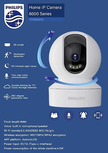 thinkware z5000 plus: Умная Wi-Fi камера Philips TAI6000W (Full HD, 360°) — Новая! Классная — 1