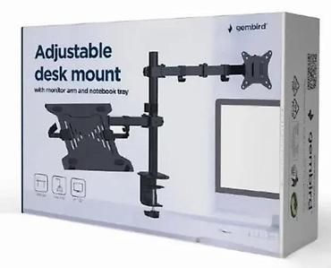 vending aparati: Gembird podesivi držač za sto – nosač monitora sa postoljem za laptop — 1