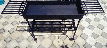 paxla: Metall manqal/BBQ arabası - Material: qalın metal konstruksiya, toz — 5