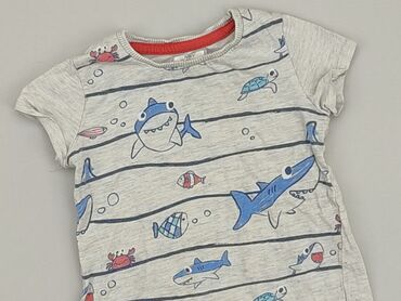 spodenki ogrodniczki dla dziewczynki: T-shirt, 9-12 months, condition - Good