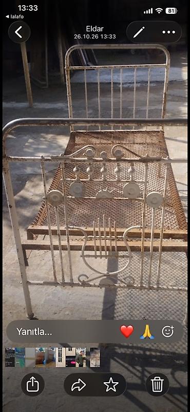 kravat dəmiri: Metall çarpayı karkası - Material: tam metal konstruksiya, möhkəm tor — 1