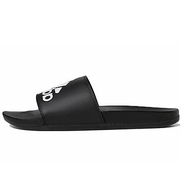 ağ sandallar: Adidas Adilette Comfort slayd sandal - Rəng: qara, iri ağ “adidas” — 2