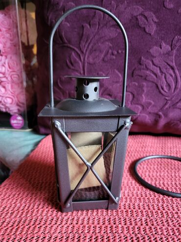 Ostali kućni dekor: Svecnjak nov fenjer. metal,staklo. Nemacki. Stalak — 7
