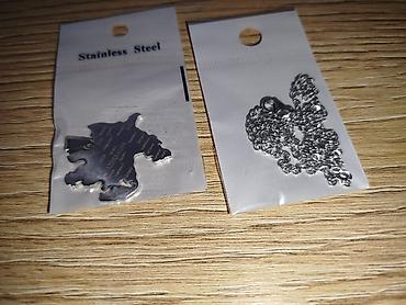 klon sepler: Azərbaycan xəritəsi formalı boyunbağı asqısı - Material: paslanmayan — 4