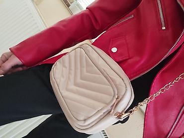 messenger torbe: Bež crossbody torbica sa štepom - Model: mala torbica za preko — 3