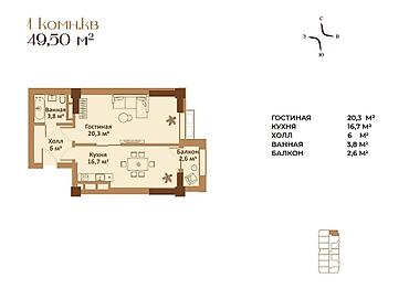1 комната, 50 м², 8 мкр Элитка, 3 этаж, ПСО (под самоотделку) at lalafo.kg 1 комната, 50 м², 8 мкр Элитка, 3 этаж, ПСО (под самоотделку)