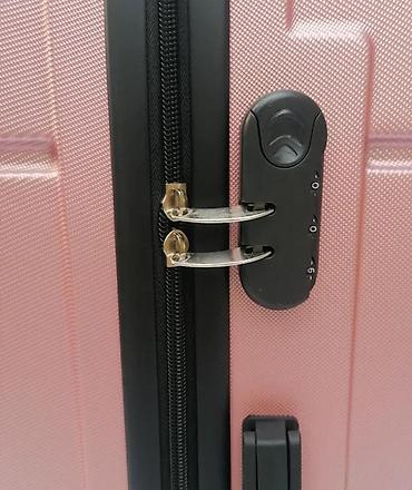 Putni koferi i torbe: Tvrdi kofer na točkiće – ružičasto-zlatni (rose gold) - Materijal — 3