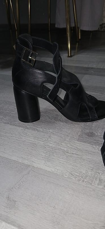 melek sepler instagram: Qadın sandal/kandalları – qara rəng - Material: yumşaq dəri üst — 3