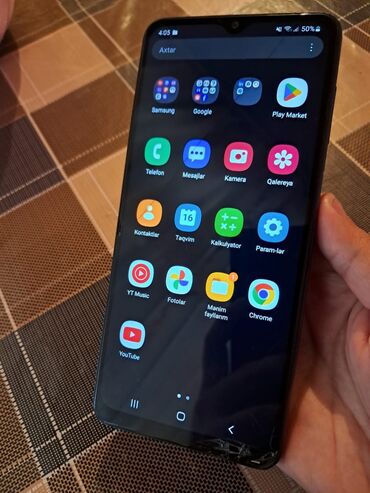 samsung mobil: Samsung Galaxy A12, 32 GB, rəng - Göy, Barmaq izi