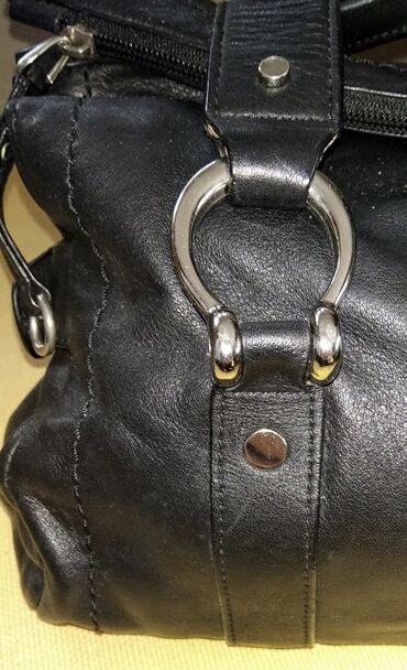 Torbe: Cellini - crna kožna torba Odlična torba od meke prirodne kože — 9