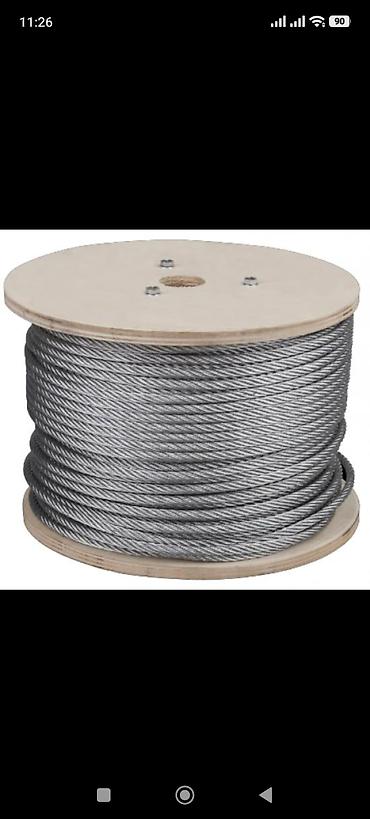 Metal məhsulları: Qalvanizə olunmuş polad tros – 8 mm, 6x19 + FC - Material: qalvanizə — 3