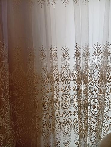 salon işığı: Zərif naxışlı tül pərdə - Material: şəffaf, yüngül tül (nəfəsalan) — 2