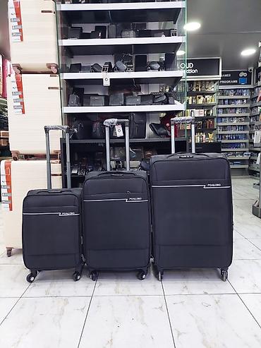 Çamadanlar: POALOBO tekstil çamadan dəsti – 3 ölçü - Dəst tərkibi: kiçik, orta və — 1
