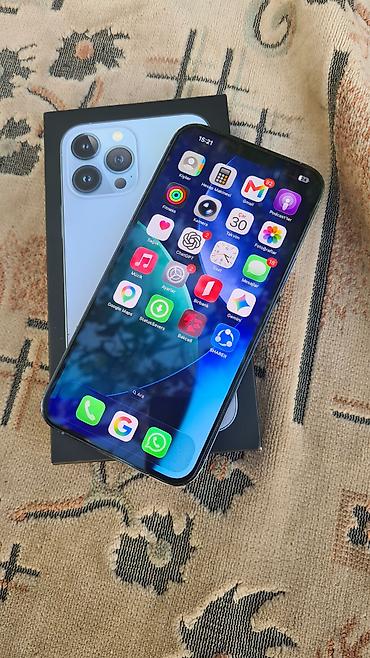 fly phone: IPhone 13 Pro Max, 256 GB, Blue Titanium, Simsiz şarj, Face ID — 6