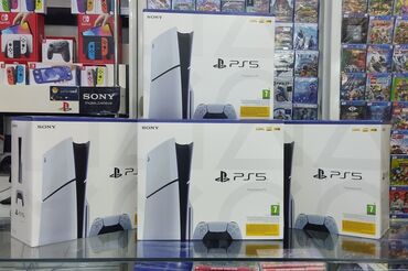 Video oyunlar üçün aksesuarlar: PlayStation 5 slim ( 1tb ). Universal versiyadır ( diskli ). Bağlı
