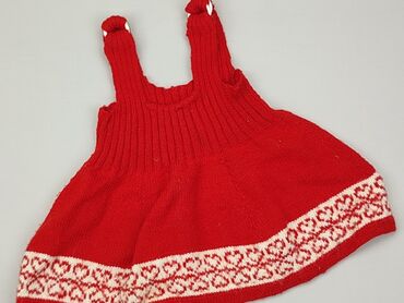 czerwona satynowa sukienka: Dress, 6-9 months, condition - Good